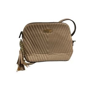 Madden Girl Dusty Rose Crossbody Purse, gold / EUC